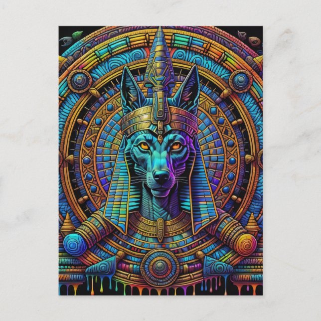 Carte Postale Art égyptien Anubis (Devant)