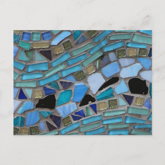 Carte Postale art en pierre de verre de couleur mosaïque (Devant)