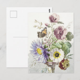 Carte Postale Art floral papillon vintage de William van Leen