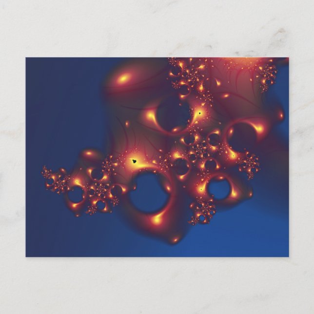 Carte Postale Art fractal Abstrait numérique bonne nuit (Devant)