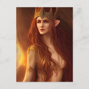 Carte postale Art Généré par Elven Queen AI