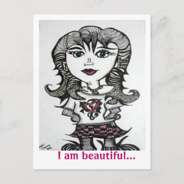 Carte Postale Art: Goth Chick (Devant)