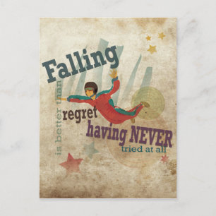 Carte Postale Art graphique avec message de motivation : Plongée