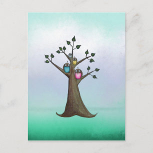 Carte postale Art Hibou