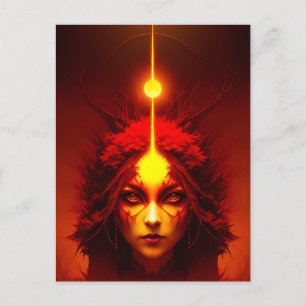 Carte Postale Art Imaginaire de la déesse du feu