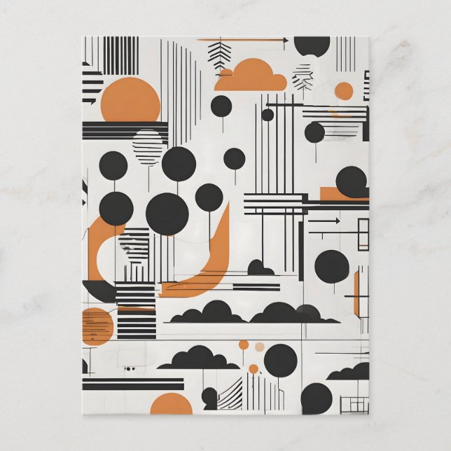 Carte Postale Art moderne Abstrait (Devant)