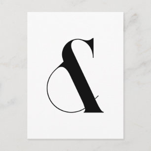 Carte Postale Art moderne minimaliste d'esperluète
