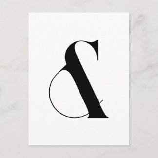 Carte Postale Art moderne minimaliste d'esperluète
