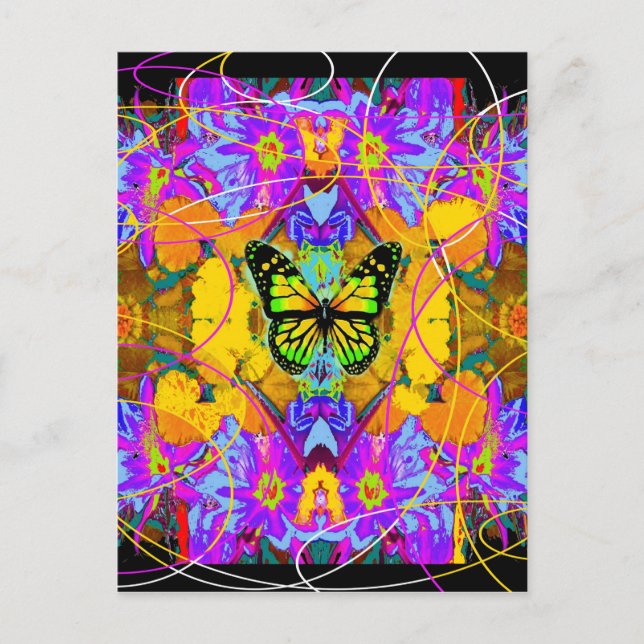 Carte Postale Art moderne Monarque papillon Daeden par Sharles (Devant)