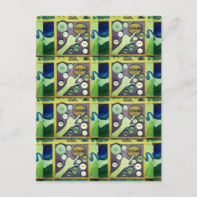 Carte Postale Art Mosaïque Contemporain - Un Joueur (Devant)