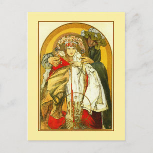 Carte Postale Art Nouveau Alfons Mucha République tchèque annive