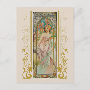 Carte Postale Art Nouveau Alphonse Mucha - Réveil matinal