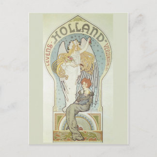 Carte Postale Art Nouveau Ange et Mère