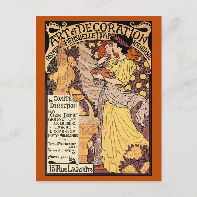 Carte postale Art Nouveau : Art & Décoration (Devant)