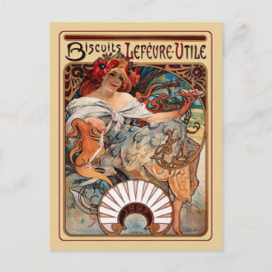 Carte Postale Art Nouveau - Biscuits Lefeure-Utile