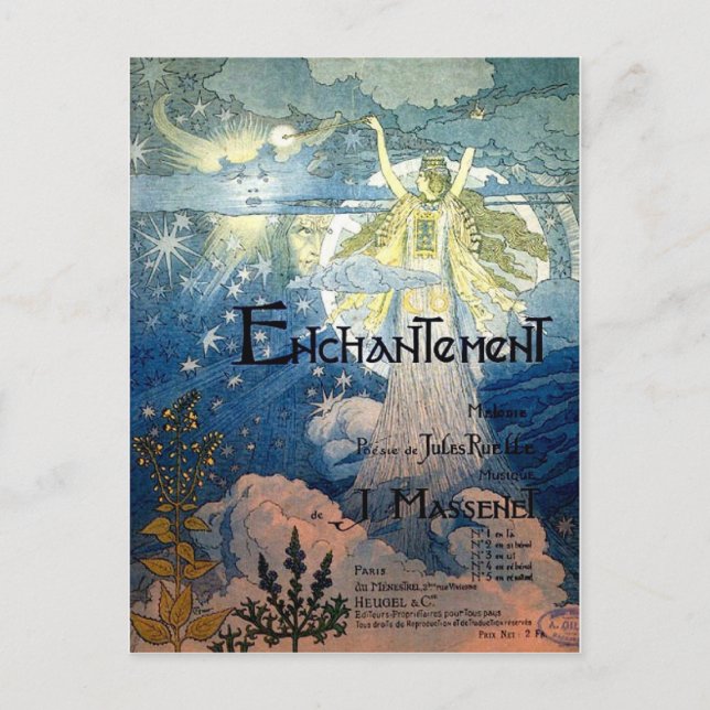 Carte Postale Art nouveau enchanteur (Devant)