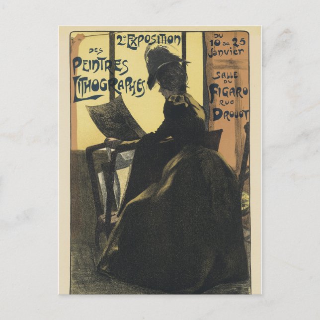 Carte postale Art Nouveau - Exposition (Devant)
