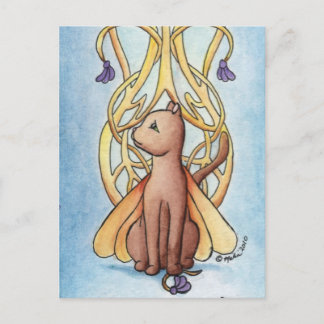 Carte Postale Art Nouveau Fairy Cat
