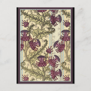 Carte Postale Art Nouveau Fleur de chardon