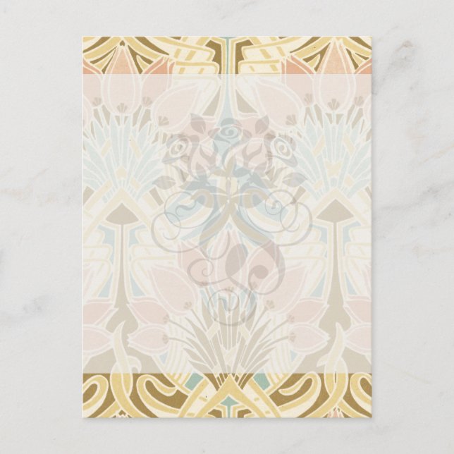 Carte Postale art nouveau nature motif floral art (Devant)