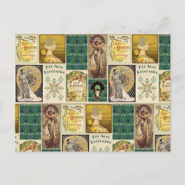 Carte postale Art Nouveau pour dames (Devant)