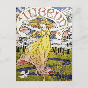 Carte postale Art Nouveau - Printemps