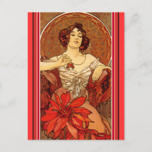 Carte Postale Art Nouveau ~ "Rubis - Les Pierres Précieuses"