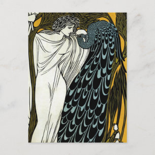 Carte Postale Art nouveau vintage, le baiser de William Bradley