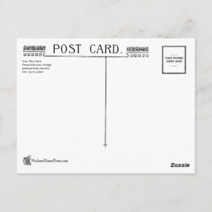 Carte postale Art Nouveau vintage Retour