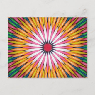 Carte postale Art numérique à bulles colorées