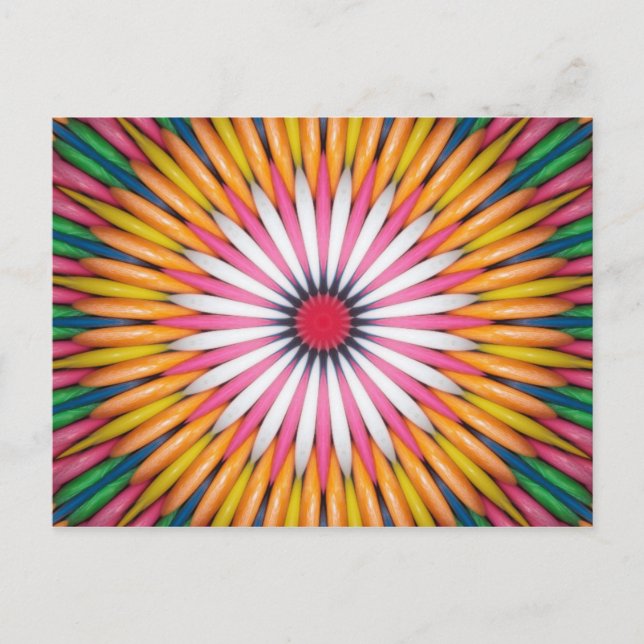 Carte postale Art numérique à bulles colorées (Devant)