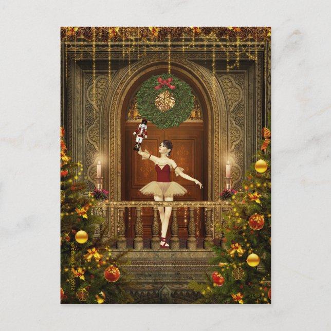 Carte postale Art numérique Ballerina et Nutcracke (Devant)
