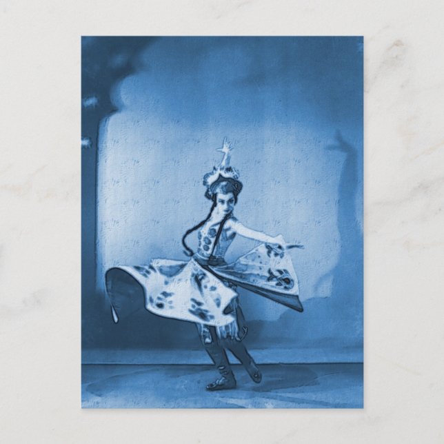 Carte Postale Art numérique Dancer Bleu (Devant)