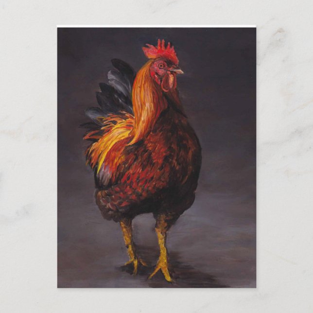 Carte postale Art Oiseau Coq Strutting (Devant)