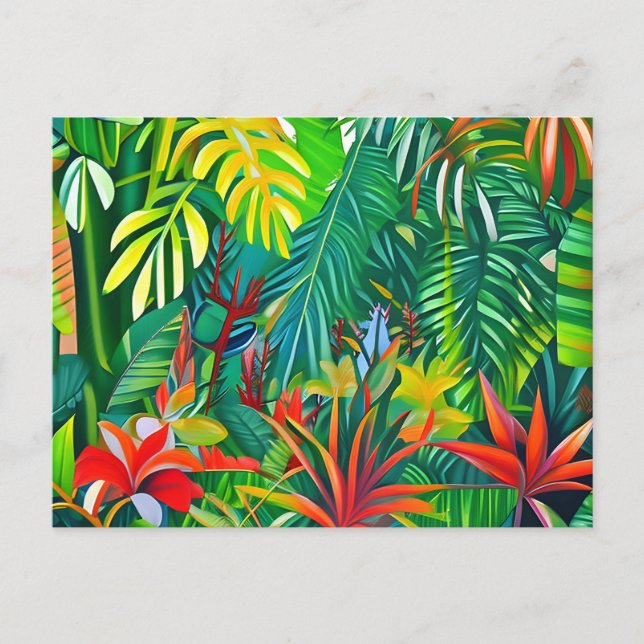 Carte Postale Art plante tropical (Devant)