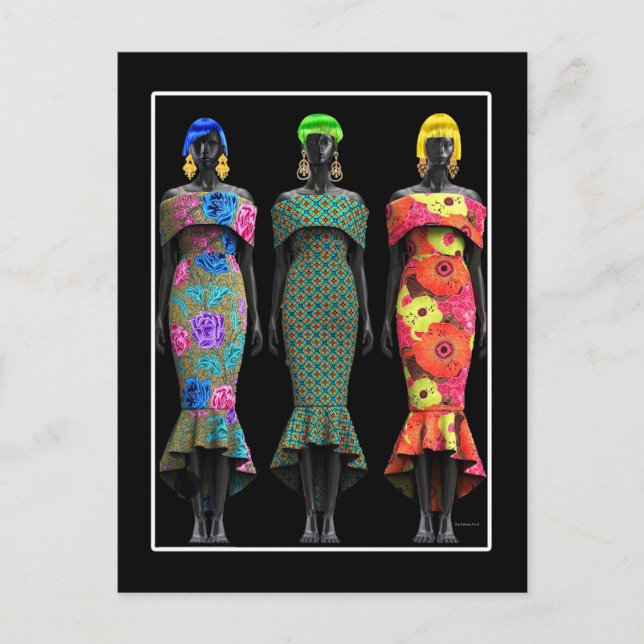 Carte Postale Art pop africain (Devant)