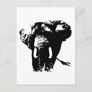 Carte Postale Art Pop Éléphant