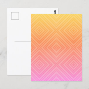 Carte Postale Art Pop Moderne Diamant Hypnotique Pastel Douce