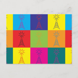 Carte Postale Art pop radio amateur