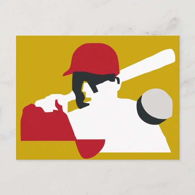 Carte Postale Art rétro de baseball (Devant)