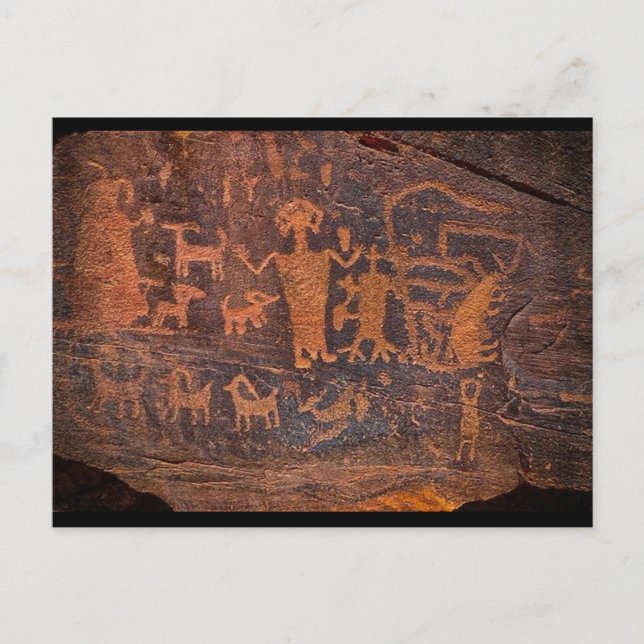 Carte Postale Art rupestre préhistorique autochtone (Devant)