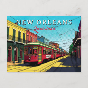 Carte Postale Art urbain inspiré de La Nouvelle-Orléans