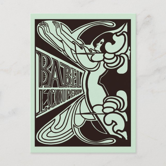 Carte Postale Art vectoriel rétro nouveau Babel de style Jan Too (Devant)