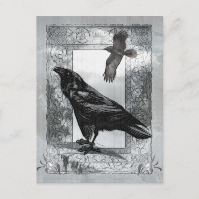 Carte Postale Art victorien gothique d'imaginaire de Raven (Devant)