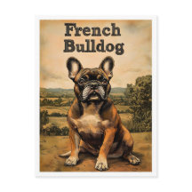 Art vintage Bouledogue français