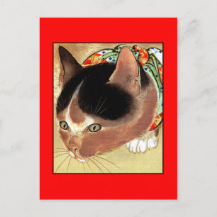 Carte postale : Art vintage de chat : "Chat