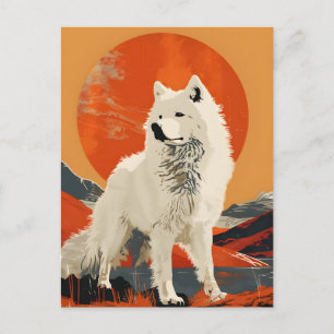 Carte Postale Art Vintage Samoyé
