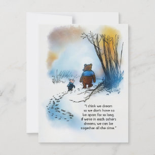 CARTE POSTALE ART — Winnie sur l'amitié et les rêv