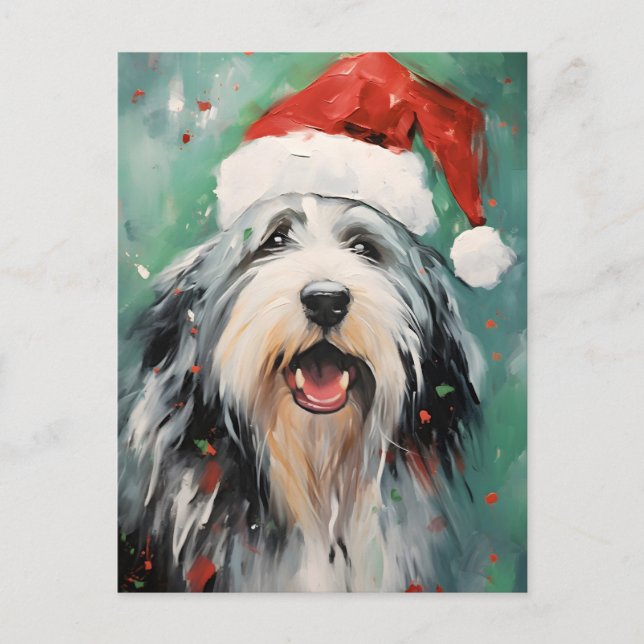 Carte Postale Artefacts de la peinture de Noël Collie (Devant)