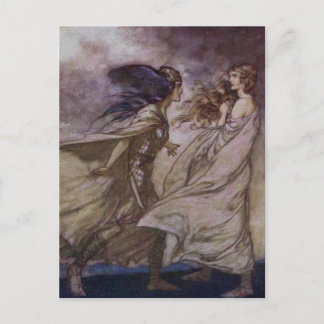 Carte Postale Arthur Rackham - Brünnhilde et Waltraute